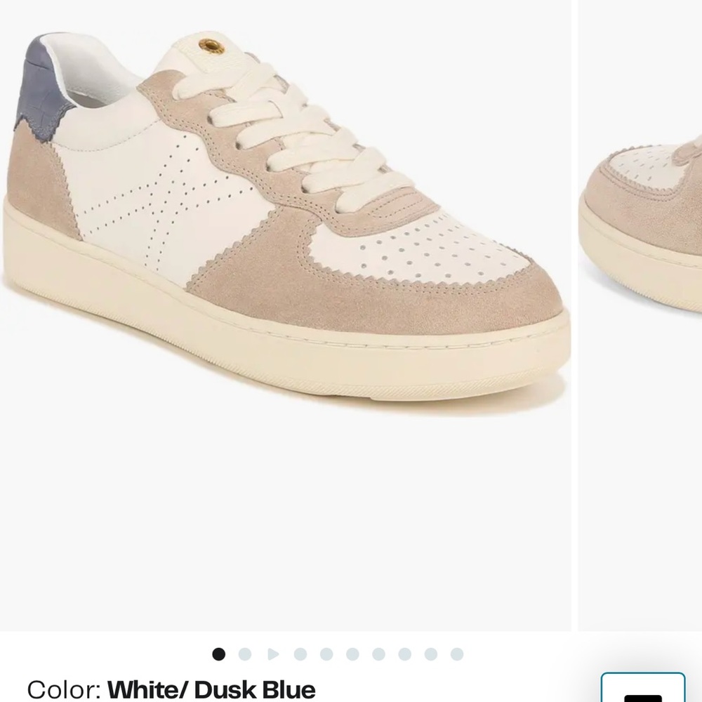 White and Tan Sneakers